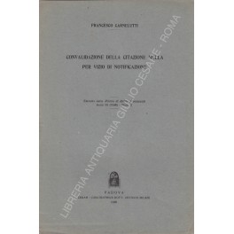 Convalidazione della citazione Convalidazione della citazione