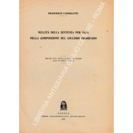 Nullità della sentenza Nullità della sentenza