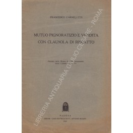 Mutuo pignoratizio Mutuo pignoratizio