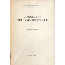 Conoscere per amministrare