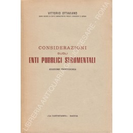 Considerazioni sugli enti pubblici strumentali