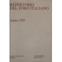Repertorio Generale Annuale del Foro Italiano. Annata 1991