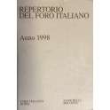 Repertorio Generale Annuale del Foro Italiano. Annata 1998