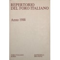 Repertorio Generale Annuale del Foro Italiano. Annata 1988