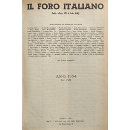 Il Foro Italiano. Annata 1984 Il Foro Italiano. Annata 1984