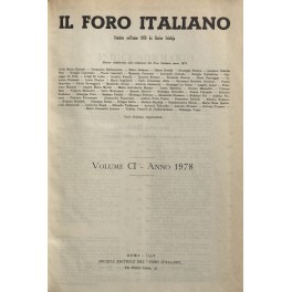 Il Foro Italiano. Annata 1978 Il Foro Italiano. Annata 1978