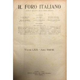Il Foro Italiano. Annata 1944-1946 Il Foro Italiano. Annata 1944-1946