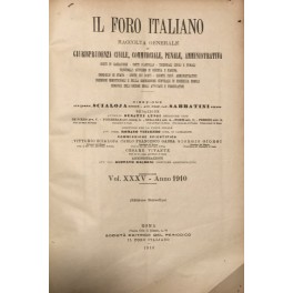 Il Foro Italiano. Annata 1910