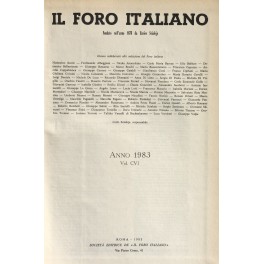Il Foro Italiano. Annata 1983 Il Foro Italiano. Annata 1983
