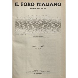 Il Foro Italiano. Annata 1985 Il Foro Italiano. Annata 1985