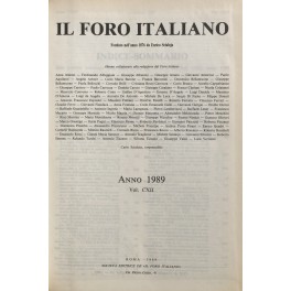 Il Foro Italiano. Annata 1989 Il Foro Italiano. Annata 1989