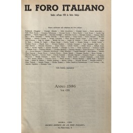 Il Foro Italiano. Annata 1986