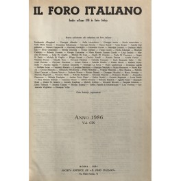 Il Foro Italiano. Annata 1986 Il Foro Italiano. Annata 1986