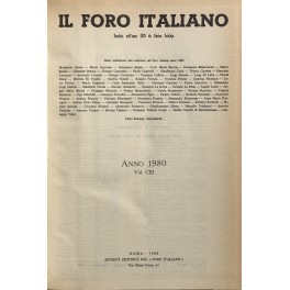 Il Foro Italiano. Annata 1980