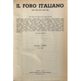 Il Foro Italiano. Annata 1980 Il Foro Italiano. Annata 1980