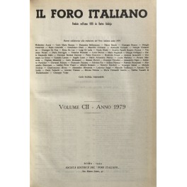 Il Foro Italiano. Annata 1979 Il Foro Italiano. Annata 1979