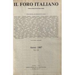 Il Foro Italiano. Annata 1987 Il Foro Italiano. Annata 1987