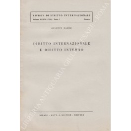 Diritto internazionale e diritto interno