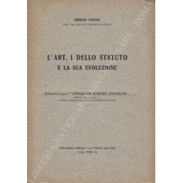 L'Art. 1 dello Statuto e la sua evoluzione