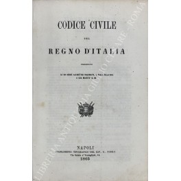 Codice civile del Regno d'Italia Codice civile del Regno d'Italia