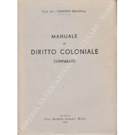 Manuale di diritto coloniale comparato