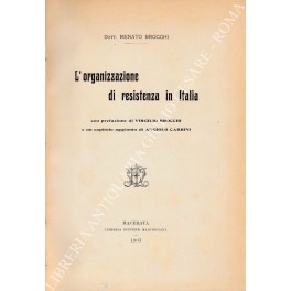 L'organizzazione di resistenza in Italia