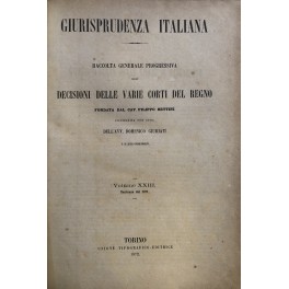 Giurisprudenza Italiana Giurisprudenza Italiana