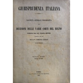 Giurisprudenza Italiana Giurisprudenza Italiana