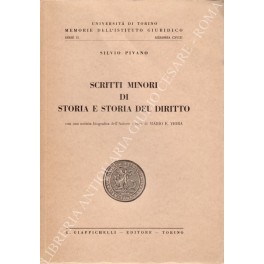 Scritti minori di storia e storia del diritto