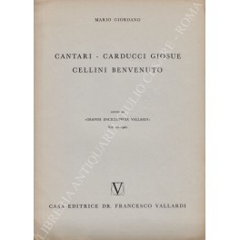 Cantari - Carducci Giosue - Cellini Benvenuto