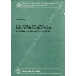 I vizi della cosa venduta nella dottrina dell'errore