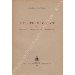 Il diritto e lo Stato nel pensiero italiano contemporaneo