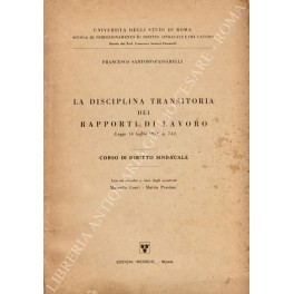 La disciplina transitoria dei rapporti di lavoro