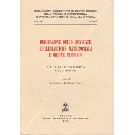 Delibazione delle sentenze ecclesiastiche Delibazione delle sentenze ecclesiastiche