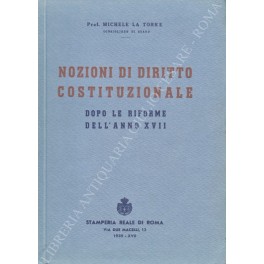 Nozioni di diritto costituzionale dopo le riforme