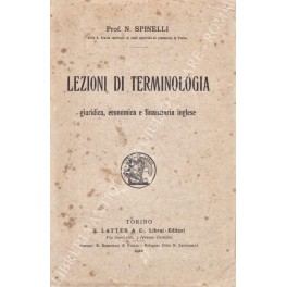 Lezioni di terminologia giuridica, economica e finanziaria inglese