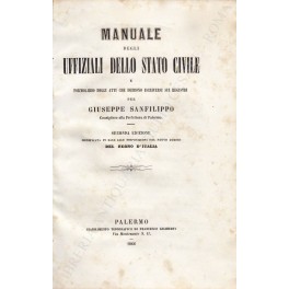 Manuale degli uffiziali dello stato civile Manuale degli uffiziali dello stato civile