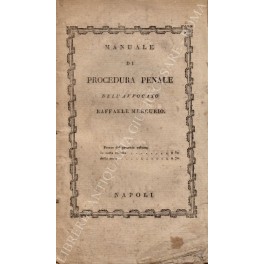 Manuale di procedura penale Manuale di procedura penale