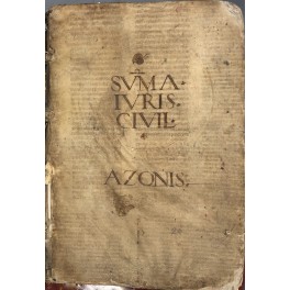 Summa Azonis locuples iuris civilis thesaurus Summa Azonis locuples iuris civilis thesaurus
