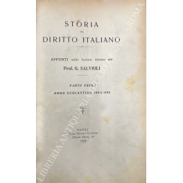 Storia del diritto italiano Storia del diritto italiano