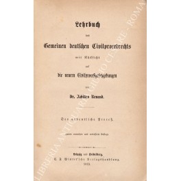 Lehrbuch des gemeinen deutschen civilprocekrechts