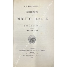 Istituzioni di diritto penale Istituzioni di diritto penale