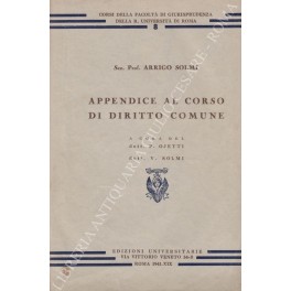 Appendice al corso di diritto comune