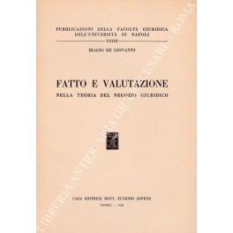Fatto e valutazione nella teoria del negozio giuridico