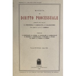 Rivista di Diritto Processuale. Annata 1998 Rivista di Diritto Processuale. Annata 1998