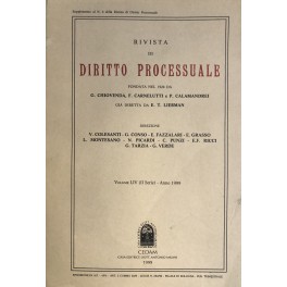 Rivista di Diritto Processuale. Annata 1999 Rivista di Diritto Processuale. Annata 1999