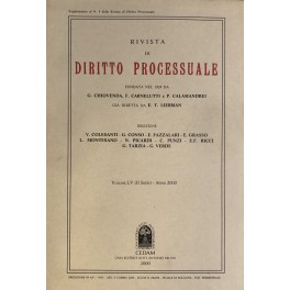Rivista di Diritto Processuale. Annata 2000 Rivista di Diritto Processuale. Annata 2000
