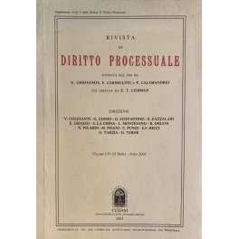 Rivista di Diritto Processuale. Annata 2001 Rivista di Diritto Processuale. Annata 2001