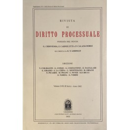 Rivista di Diritto Processuale. Annata 2002 Rivista di Diritto Processuale. Annata 2002