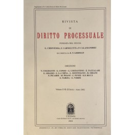 Rivista di Diritto Processuale. Annata 2002